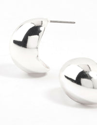 Silver Plated Mini Oval Bubble Stud Earrings - link has visual effect only