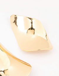 Gold Plated Large Petal Stud Earrings - link has visual effect only