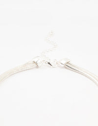 Silver Plated Double Chain Knotted Necklace - link has visual effect only