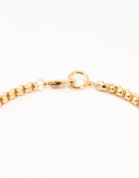 Gold Plated Thick Round Chain Necklace - link has visual effect only