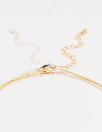 Mixed Metals  Double Chain Necklace - link has visual effect only