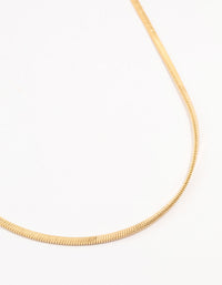 Gold Plated Clean Snake Chain Necklace - link has visual effect only