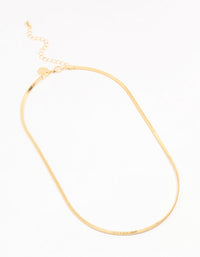 Gold Plated Clean Snake Chain Necklace - link has visual effect only