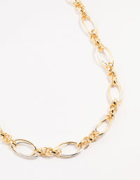 Mixed Metals Chunky Chain Necklace - link has visual effect only