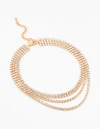 Gold Diamante Layered Necklace - link has visual effect only