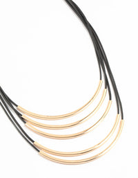 Gold Layered Cord Necklace - link has visual effect only