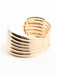 Gold Cuff Bangle Bracelet - link has visual effect only