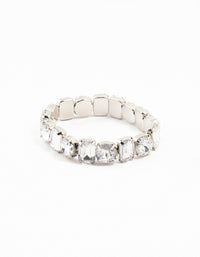 Rhodium Diamante Cluster Bracelet - link has visual effect only