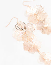 Rose Gold Lazercut Flower Drop Earrings - link has visual effect only