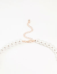 Rose Gold Pearl Bow Pendant Necklace - link has visual effect only