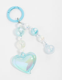 Blue Large Heart Keychain - link has visual effect only