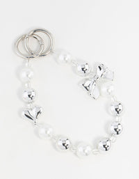 Bow & Pearl& Heart Keychain - link has visual effect only