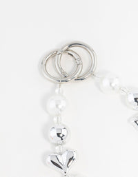 Bow & Pearl& Heart Keychain - link has visual effect only