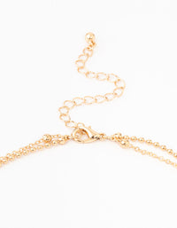 Gold Long Tassle Pendant Necklace - link has visual effect only