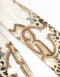 Leopard & Chain Fabric Scarf - link has visual effect only