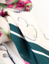 Multicoloured Flower Fabric Orchid Scarf - link has visual effect only