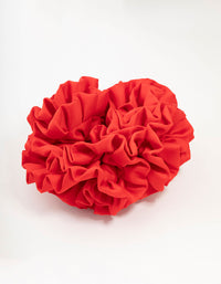 Large Red Ruffle Fabric Scrunchie - link has visual effect only