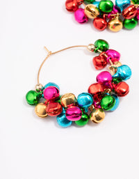 Colourful Bell Gold Hoop Earrings - link has visual effect only