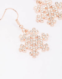 Rose Gold Diamante Snowflake Drop Earrings - link has visual effect only