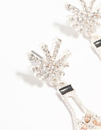 Diamante Champagne Bottle Drop Earrings - link has visual effect only