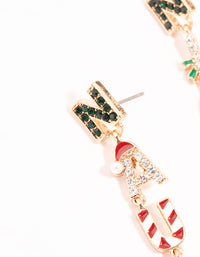 Gold Naughty & Nice Drop Earrings - link has visual effect only