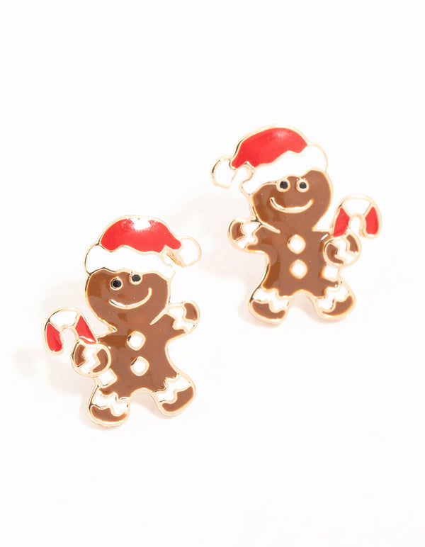 Mini Gingerbread Stud Earrings