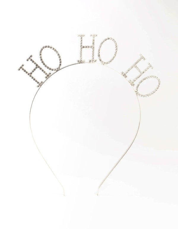 Diamante Ho Ho Ho Rhodium Headband