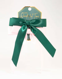 Green & Pink Double Loop Bows 2-Pack - link has visual effect only