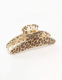 Leopard Print Curved Hair Claw Clip - link has visual effect only