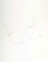 Silver Diamante Star & Moon Bracelets 2-Pack - link has visual effect only