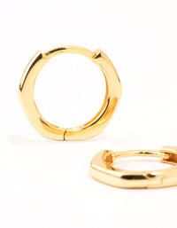 Gold Plated Sterling Silver Mini Hexagon Hoop Earrings - link has visual effect only