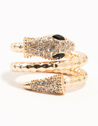 Gold Bling Snake Wrapped Ring - link has visual effect only