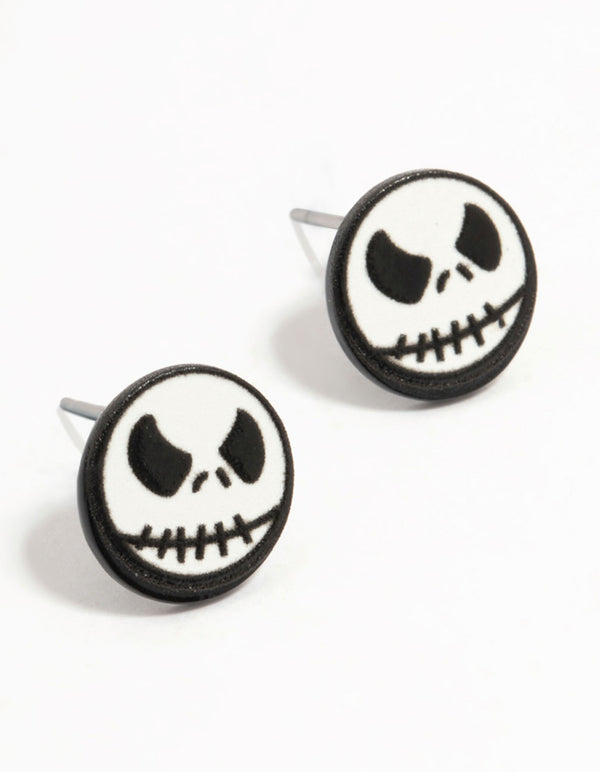 Round Skeleton Stud Earrings