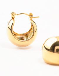 Waterproof Gold Plated Stainless Steel Bubble Hoop Earrings - link has visual effect only