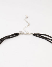 Black Beaded Faceted Layered Necklace - link has visual effect only