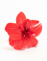 Red Frangipani Claw Clip - link has visual effect only