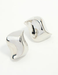 Silver Small Swirl Stud Earrings - link has visual effect only