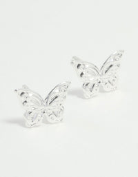 Sterling Silver Butterfly Stud Earrings - link has visual effect only