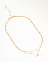 Gold Layered Bar Necklace - link has visual effect only