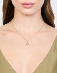 Gold Diamante Rainbow Necklace - link has visual effect only