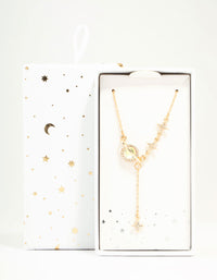 Gold Diamante Planet & Stars Y-Necklace - link has visual effect only