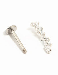 Titanium Baguette Cubic Zirconia Crawler Single Flatback - link has visual effect only