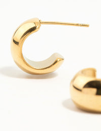 Waterproof Gold Plated Stainless Steel Mini Bubble Huggie Earrings - link has visual effect only