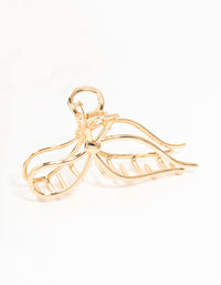 Large Gold Open Bow Claw Clip - link has visual effect only