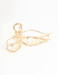 Large Gold Open Bow Claw Clip - link has visual effect only