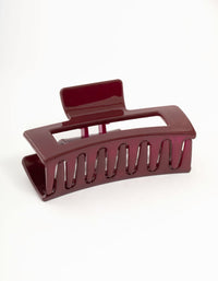 Shiny Large Burgundy Coated Claw Clip - link has visual effect only