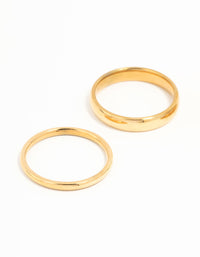 Gold Plated Stainless Steel Fanned Stacking Rings 3-Pack - link has visual effect only