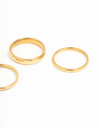 Gold Plated Stainless Steel Fanned Stacking Rings 3-Pack - link has visual effect only