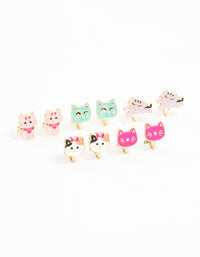 Kids Gold Cat Clip On Earrings 5-Pack - link has visual effect only