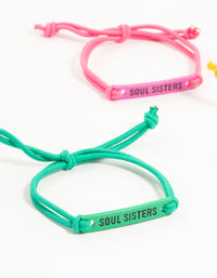 Kids Colourful Soul Sisters Bracelet 5-Pack - link has visual effect only